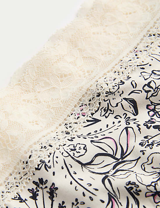 5pk Cotton Rich Printed High Rise Shorts