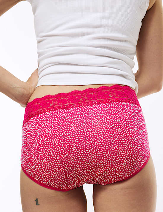 5pk Cotton Rich Printed High Rise Shorts