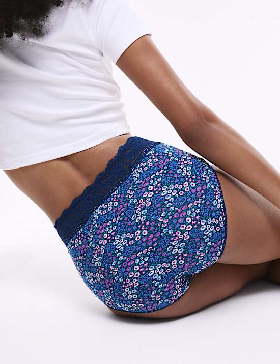 5pk Cotton Rich Printed Full Briefs