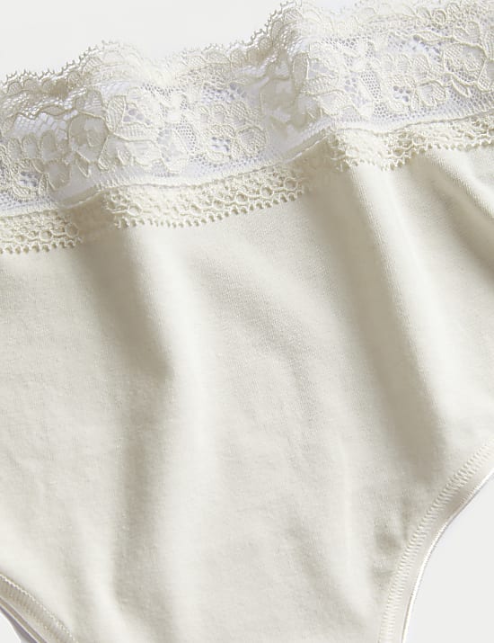 Εμπριμέ ψηλόμεσο σλιπ με υψηλή περιεκτικότητα σε βαμβάκι, σετ των 5