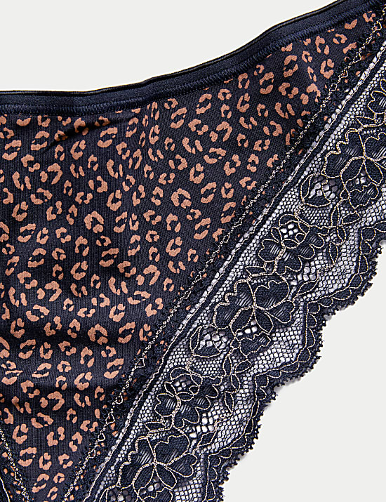 Χαμηλόμεσο σλιπ brazilian με υψηλή περιεκτικότητα σε βαμβάκι, σετ των 5