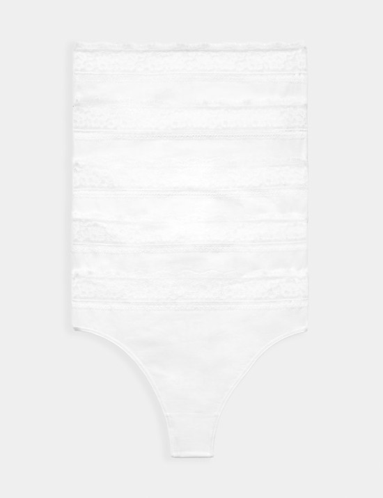 5pk Cotton Blend High Waisted Thongs