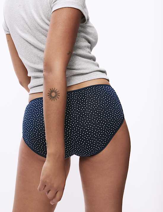 5pk Cotton Lycra™ Printed High Rise Shorts