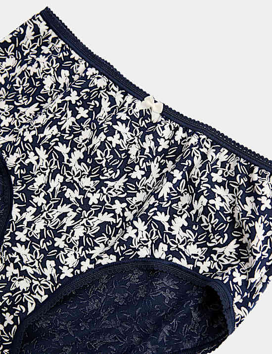 5pk Cotton Lycra™ Printed High Rise Shorts