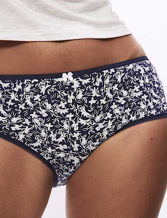 5pk Cotton Lycra™ Printed High Rise Shorts