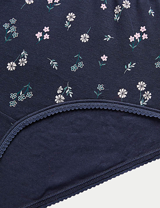 Set van 5 broekjes van katoen en lycra™ met hoge taille en print