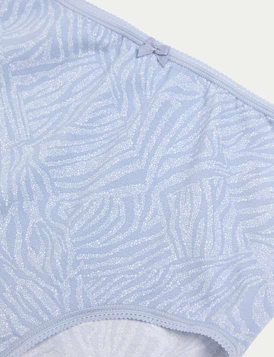 5pk Cotton Lycra™ Printed Full Briefs