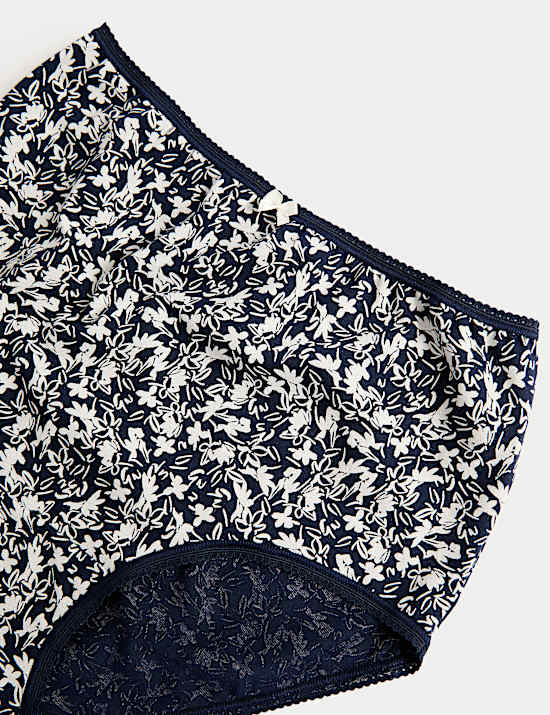 5pk Cotton Lycra™ Printed Full Briefs