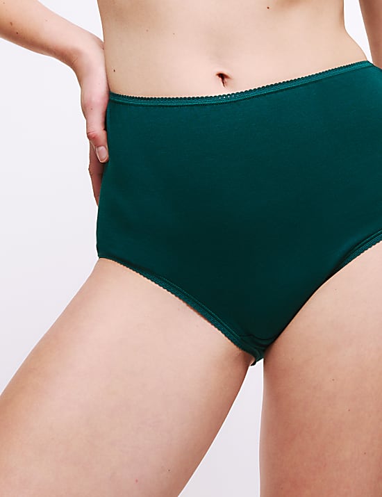 5pk Cotton Lycra&trade; Printed Full Briefs