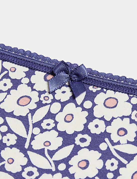 Σλιπ με ψηλό κόψιμο στους γοφούς από βαμβάκι και Lycra™, σετ των 5