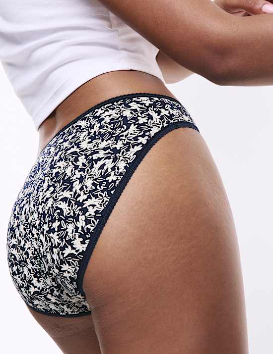 5pk Cotton Lycra™ High Leg Knickers