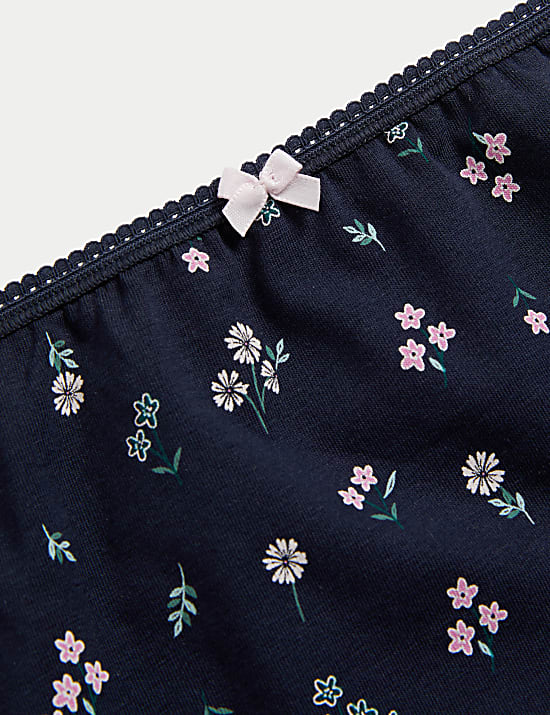 5pk Cotton Lycra&trade; Printed Bikini Knickers