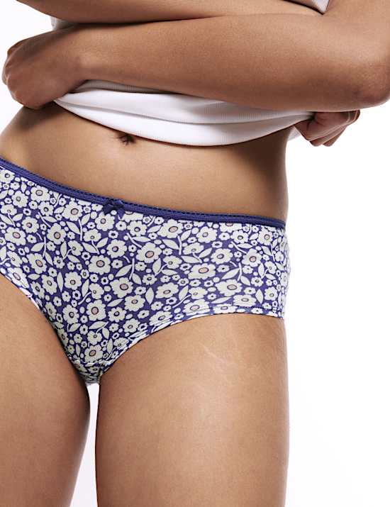 5pk Cotton Lycra&trade; Printed Low Rise Shorts