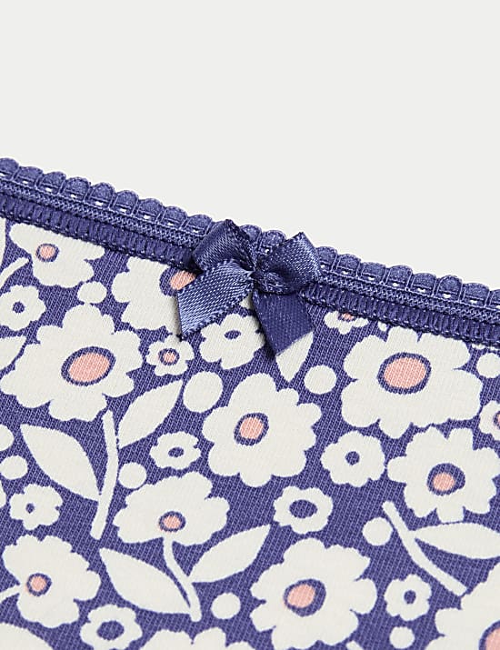 5pk Cotton Lycra&trade; Printed Low Rise Shorts