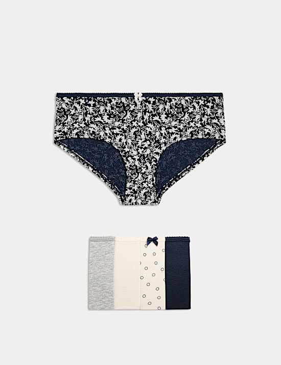 5pk Cotton Lycra™ Printed Low Rise Shorts