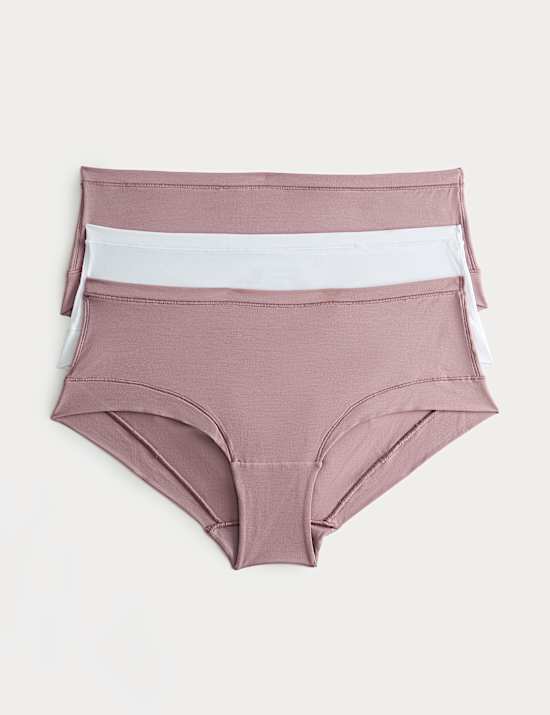 3pk Flexifit&trade; Modal  Low Rise Shorts