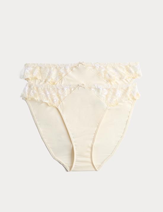 2 Pack Embrace High Leg Knickers