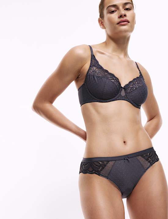 Lot de 3 culottes bikini ornées de dentelle Amelia