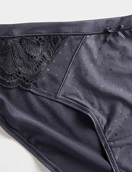 Lot de 3 culottes bikini ornées de dentelle Amelia