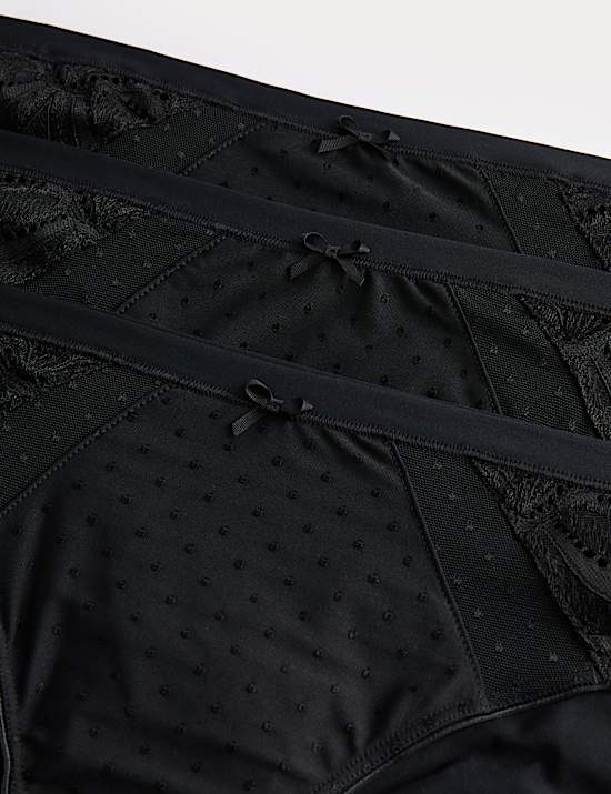 3pk Amelia Lace Bikini Knickers