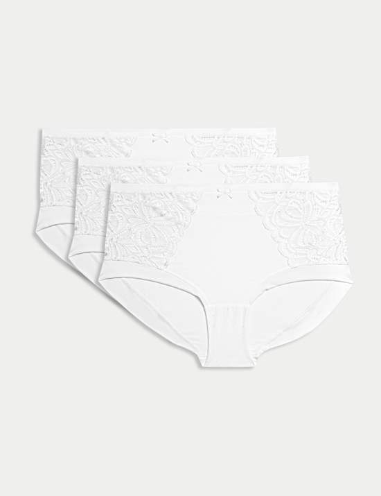 3pk Amelia Lace High Rise Shorts