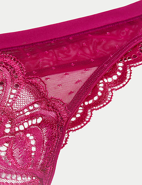 3pk Amelia Lace Thongs