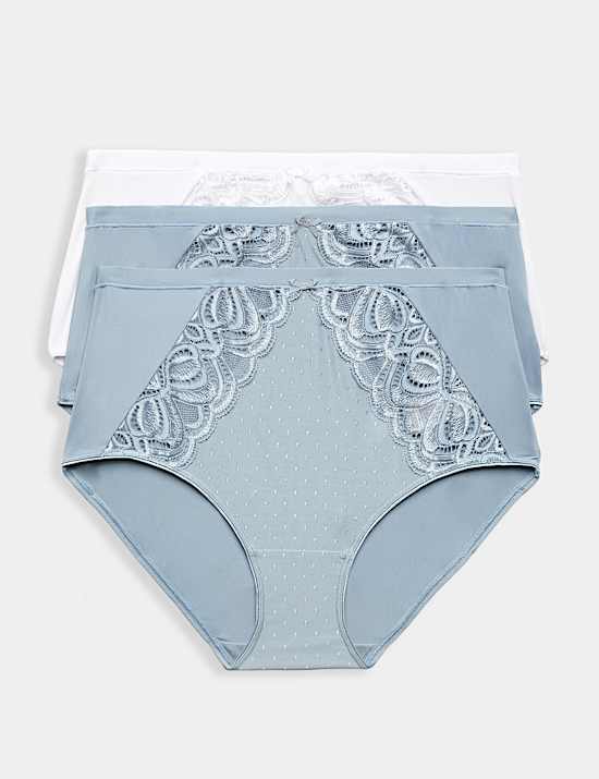 3pk Amelia Lace Full Briefs