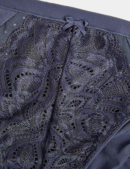 3pk Amelia Lace High Leg Knickers