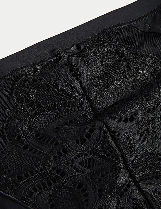 Σλιπ με ψηλό κόψιμο στους γοφούς και δαντέλα Amelia, σετ των 3