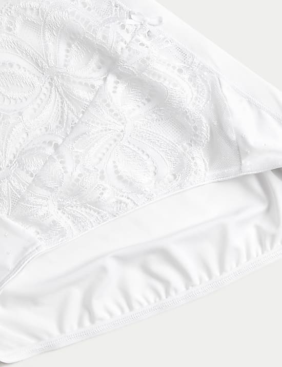 Lot de 3 culottes coupe &eacute;chancr&eacute;e Amelia &agrave; dentelle