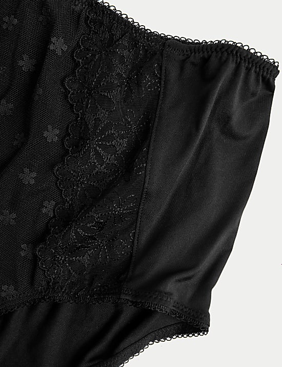 Kalhotky s květinovou výšivkou, 3 ks v balení