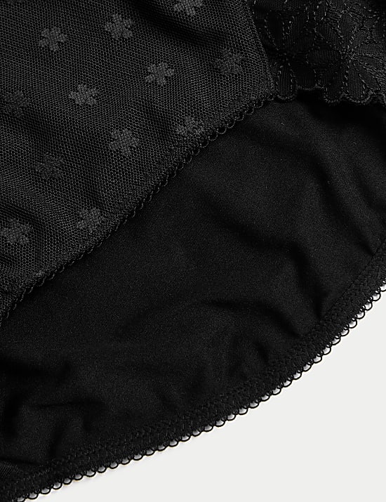 3pk Daisy Embroidery High Leg Knickers