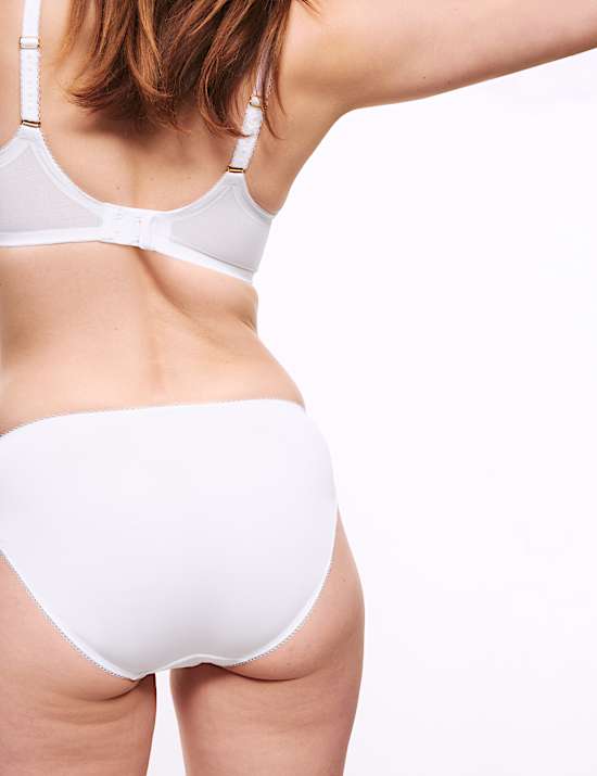 3pk Daisy Embroidery High Leg Knickers