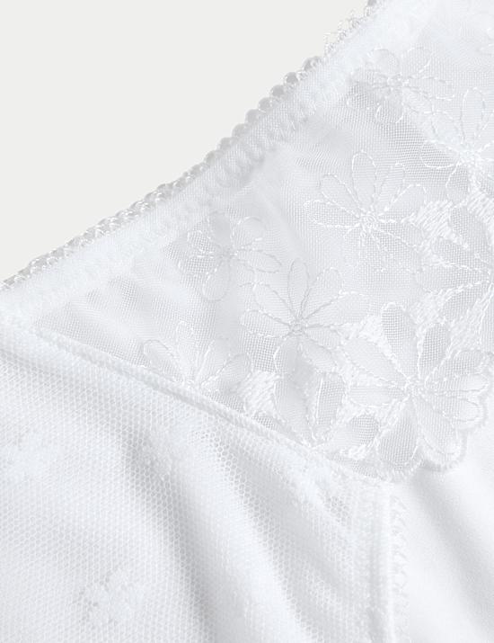 3pk Daisy Embroidery High Leg Knickers