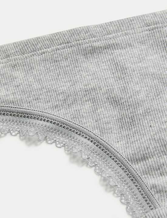 Cotton Rich Ribbed Thong