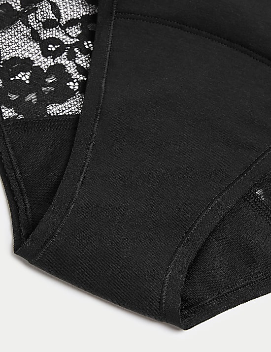 Lot de 3 culottes menstruelles coupe &eacute;chancr&eacute;e ultra-absorbantes