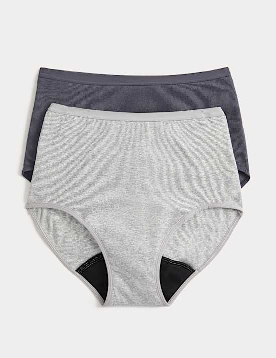 2 Pack Heavy Absorbency Period Full Briefs