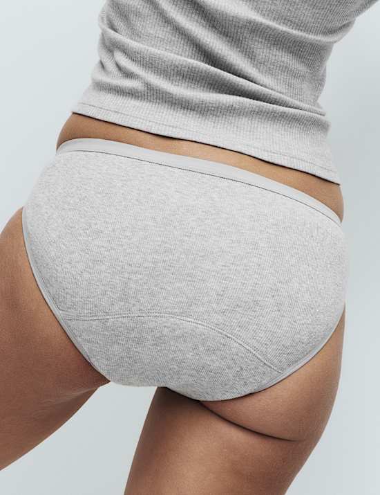 Menstruačn&iacute; bikiny kalhotky s vysok&yacute;m pod&iacute;lem bavlny, 2 ks v balen&iacute;