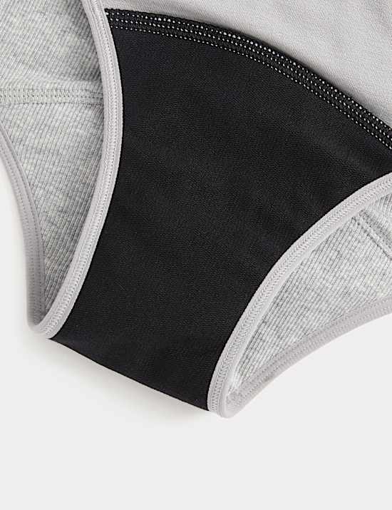 Menstruačn&iacute; bikiny kalhotky s vysok&yacute;m pod&iacute;lem bavlny, 2 ks v balen&iacute;