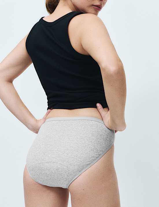 2 Pack Heavy Absorbency Period High Leg Knickers