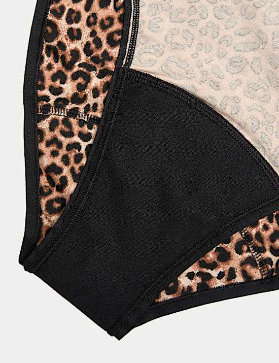 3pk Heavy Absorbency Period High Leg Knickers