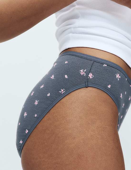 2er-Pack hoch ausgeschnittene Perioden-Slips mit hohem Baumwollanteil