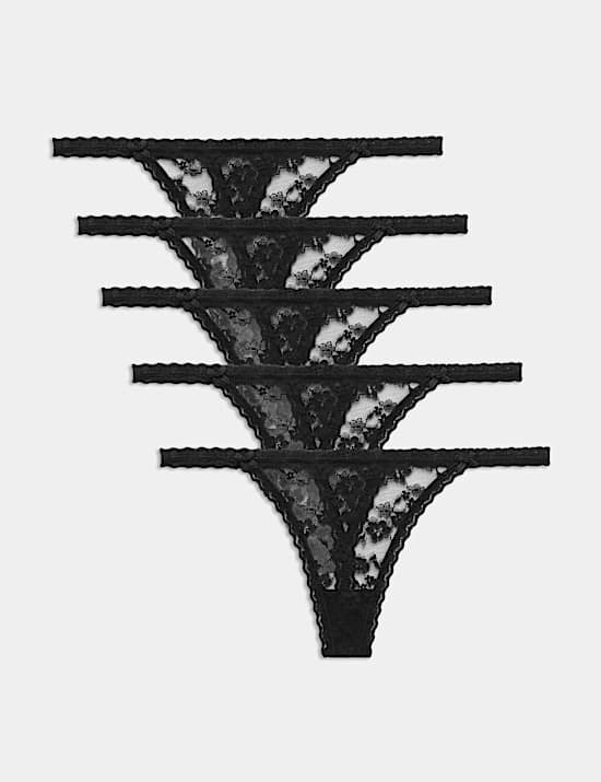 5 Pack Lace Tanga Thong