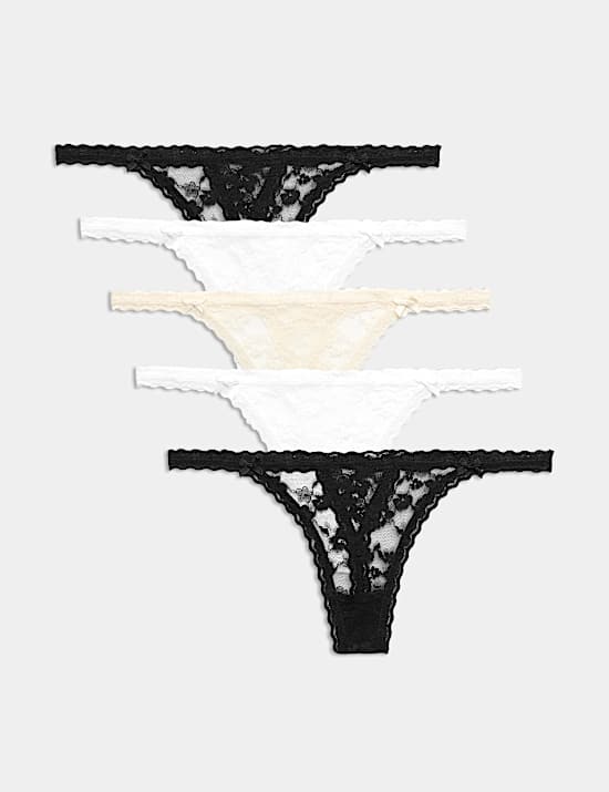 5 Pack Lace Tanga Thong