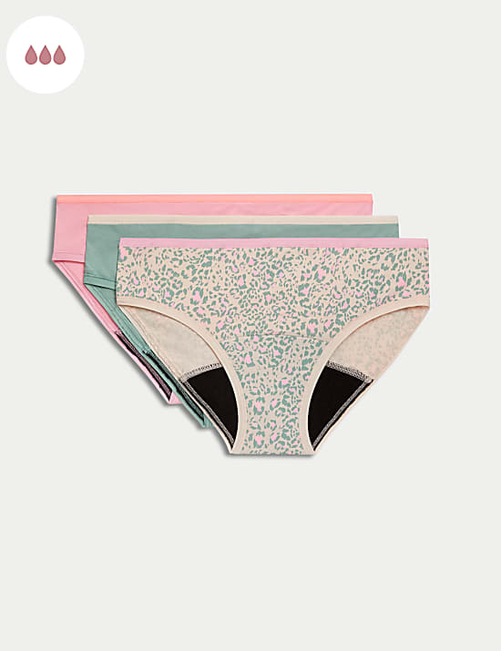 3pk Heavy Absorbency First Period Briefs