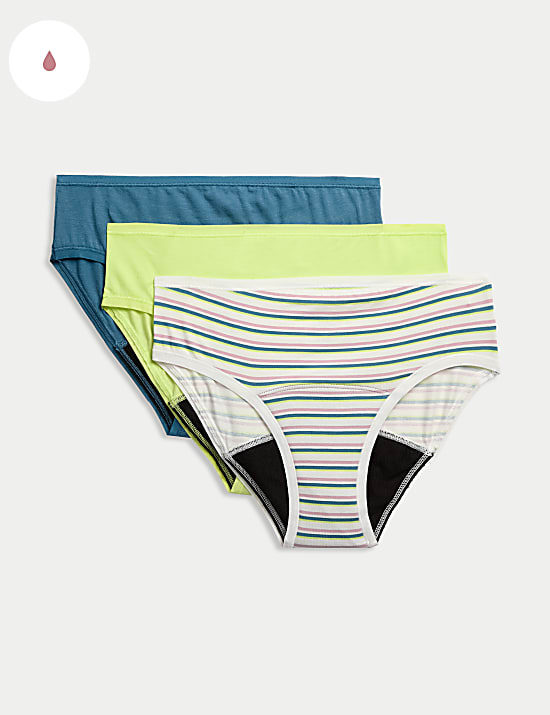 3pk Heavy Absorbency First Period Briefs