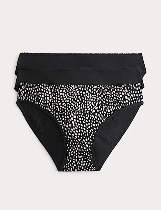 3 Pack Cotton Rich Period Bikini Knickers