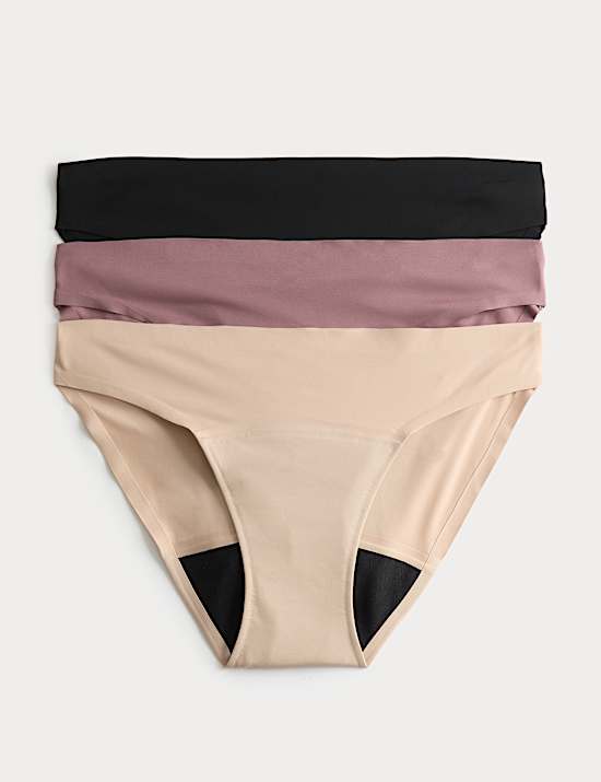 3 Pack No VPL Period Bikini Knickers