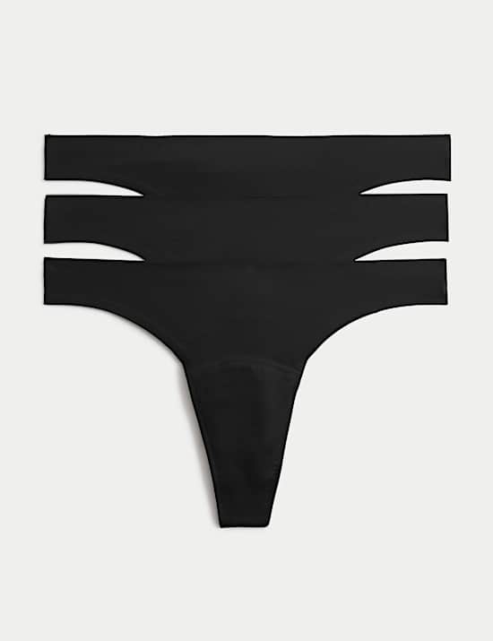 3 Pack No VPL Light Absorbency Period Thongs