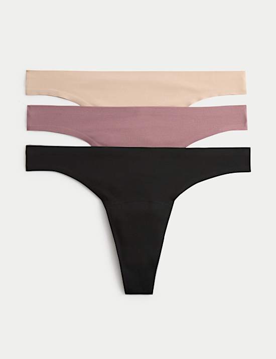 3 Pack No VPL Light Absorbency Period Thongs